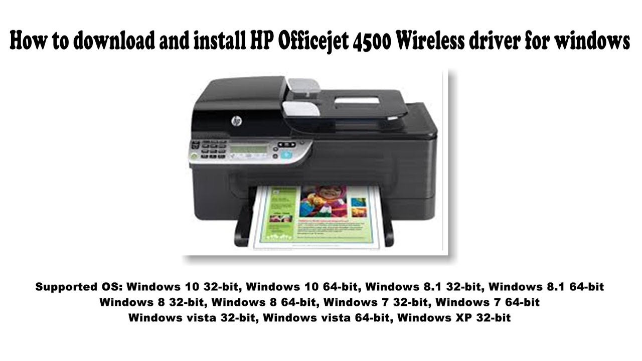 hp officejet 4500 printer driver for mac